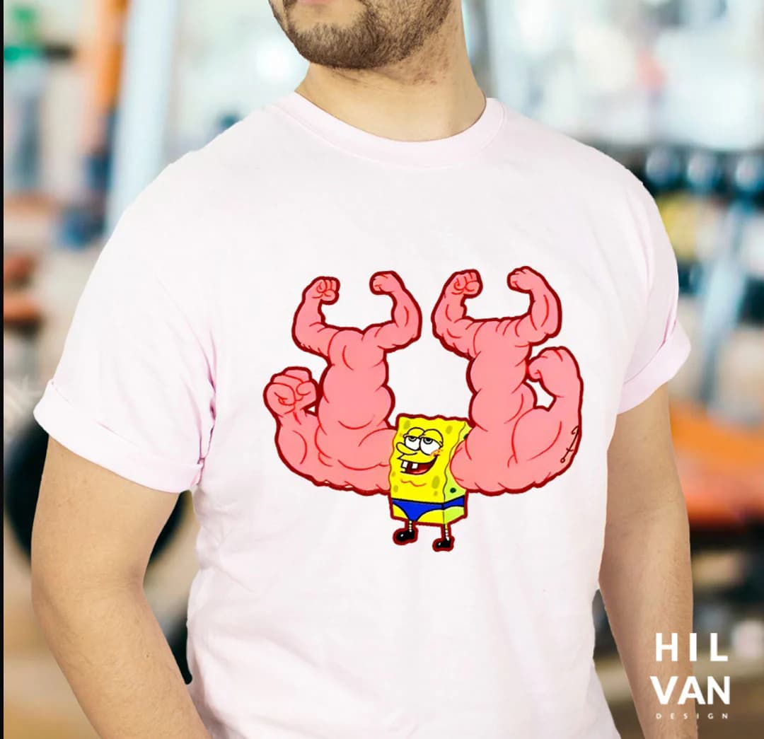 Playera Bob Esponja Musculoso